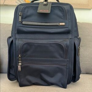 Tumi Blue Backpack Durable Structured Design